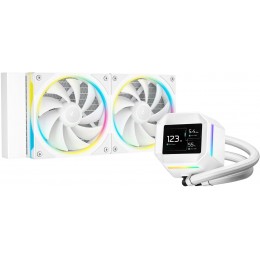 Система водяного охлаждения Deepcool LM240 WH ARGB Soc-AM5/AM4/1200/1700/1851 белый 4-pin 19-36dB Al LCD 220W 1404gr Ret (R-LM240-WHDMMC-1)