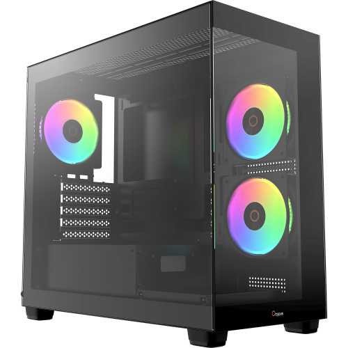 Купить корпус ПК Ocypus Gamma C52 BK ARGB Mini-Tower с 3 вентиляторами и USB 3.0 – идеальное решение для mATX и mITX