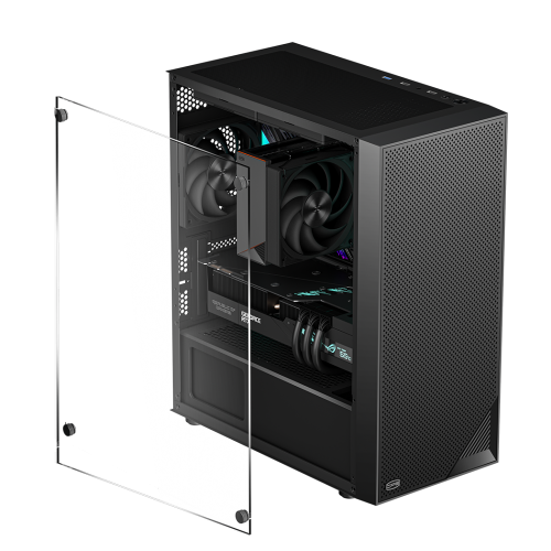 Корпус без блока питания/ Case PCCooler C3B310 BK, Mini-Tower, TG, Mesh, no fans, 2xUSB-A 2.0 + 1xUSB-A 3.0, mATX, mITX Black