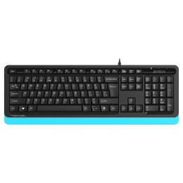 Клавиатура A4Tech FKS10 черный/синий USB (подставка для запястий) (FKS10 BLUE) кабель 1.5м