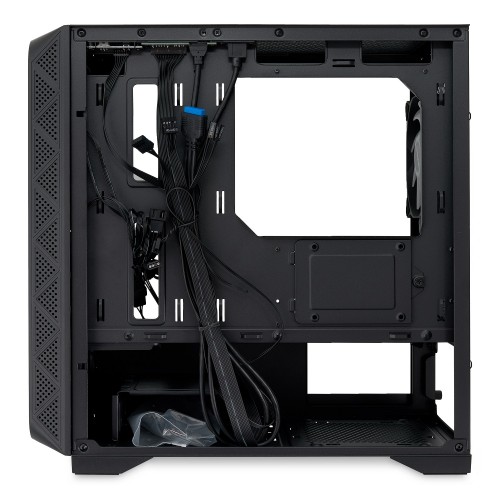 Корпус без блока питания/ Case HSPD M321, Mesh Mini-tower, Black, slide TG, 0.45 SPCC, 2x140mm ARGB (M11-140)+1x120mm ARGB (M11-120) mATX, mITX 160/340/184mm 2x2.5", 2x3.5", 4xPCI 2xUSB-A 3.0, 1xUSB-A 1.0 390x200x385mm HSPD