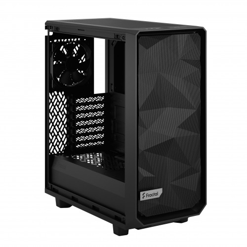Корпус ПК без блока питания/ Case Fractal Design Meshify 2 Compact TG Dark Tint, Midi-Tower, 2x140mm + 1x120mm, 2xUSB-A 3.2 + 1xUSB 3.2 Type-C ATX, mATX, mITX Black Fractal Design
