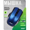 Купить беспроводную оптическую мышь Acer OMR031 черный/синий 1600dpi с USB и 4 кнопками