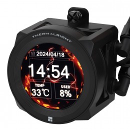 Система жидкостного охлаждения/ Water Cooling System Thermalright Core Vision 360 (360mm, LED, Black, ARGB/ Fans: 3x120mm, 72.37CFM, 27.7dBA, 2000RPM/ Pump height 66mm, Rad thickness 27mm/ S: 1700, 1200, 1851, 115X, 2011, 2066, AM5, AM4)