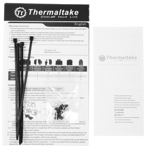 Блок питания Thermaltake ATX 750W Smart BX1 RGB 80+ Bronze с 120mm вентилятором и 8xSATA - Высокая производительность и стильный дизайн