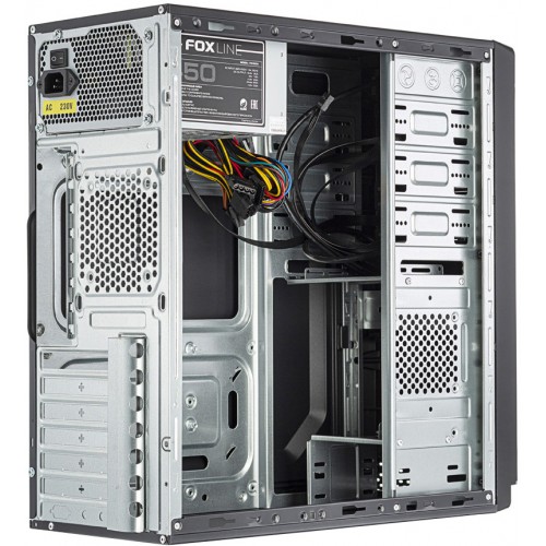 Корпус c блоком питания 450 Ватт/ Case Foxline FL-816, ATX, 3x5.25EXT, 1x3.5EXT, 3x3.5INT, 2xUSB2.0+1xUSB3.0, HDA, w/o FAN, w/450W ATX PSU, w/1.2m EU pwr cord Foxline