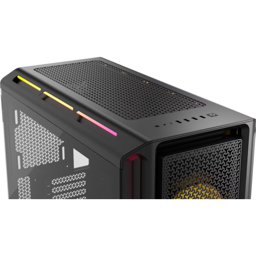 Купить корпус без блока питания Corsair iCUE LINK 5000T LX RGB - Midi-Tower с RGB подсветкой и поддержкой E-ATX, ATX, mATX, mITX в черном цвете