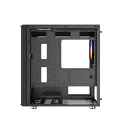 Корпус ПК без блока питания/ Case SAMA S30 Black, Midi-Tower, TG, 2x140mm + 1x120mm ARGB, 1xUSB 3.0 + 1xUSB 3.1 Type-C, mATX, mITX Black