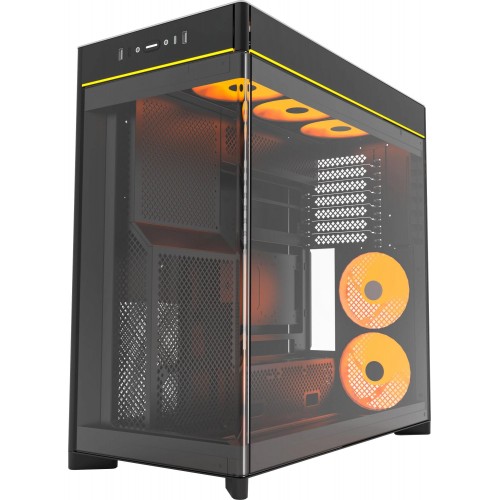 Корпус Montech HS02 PRO черный ATX с 4 вентиляторами 140mm и 2xUSB3.0 - идеальное решение для вашего ПК