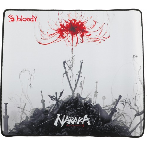 Коврик для мыши A4Tech Bloody BP-45 Naraka: Большой белый с рисунком 450x400x3мм для комфортной игры и работы