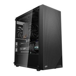 Корпус без блока питания/ Case PCCooler C3B310 BK, Mini-Tower, TG, Mesh, no fans, 2xUSB-A 2.0 + 1xUSB-A 3.0, mATX, mITX Black