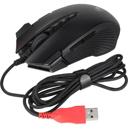 Купить игровую мышь A4Tech Bloody J90s черного цвета с оптическим сенсором 8000dpi и 12 кнопками - идеальный выбор для геймеров!