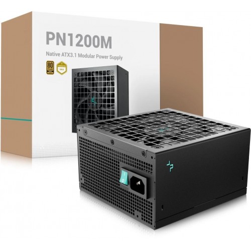 Блок питания Deepcool ATX 1200W PN1200M Gen.5 80+ Gold с 120мм вентилятором и 8xSATA – Надежное решение для мощных ПК