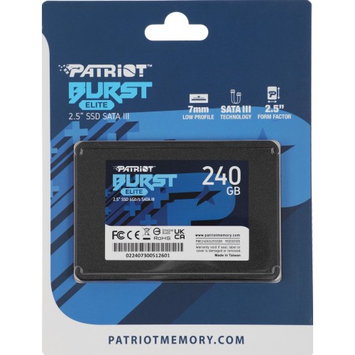 Купить твердотельный накопитель Patriot SATA-III 240GB PBE240GS25SSDR Burst Elite 2.5 для высокой производительности