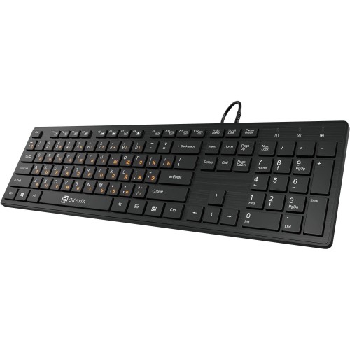 Клавиатура Оклик 520M2U USB Slim Multimedia черная с кабелем 1.6м - идеальный выбор для комфортной работы и игр