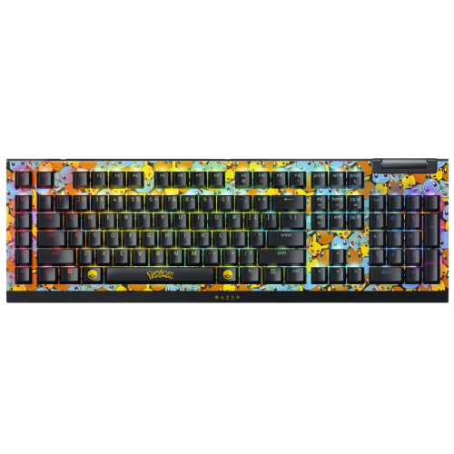 Игровая клавиатура Razer BlackWidow V4 X (Green Switch) - Pokemon Kanto Starters Edition с US Layout