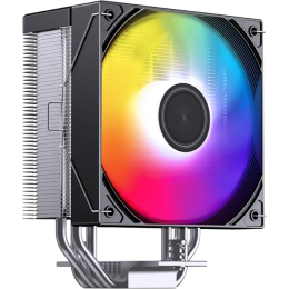 Кулер для процессора/ CPU Cooler JONSBO CB40 ARGB (225W, 4-pin PWM, 153.5mm, Al/Cu, 4x6mm, ARGB, 1x120mm, 77.07CFM, 35.4dBA, 1800RPM, S: 1851/1700/1200/115X, AM4/AM5 Black)