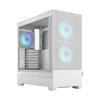 Корпус ПК без блока питания/ Case Fractal Design Pop Air RGB TG Clear Tint, Midi-Tower, 3x120mm RGB, 2xUSB-A 3.2 ATX, mATX, mITX White Fractal Design