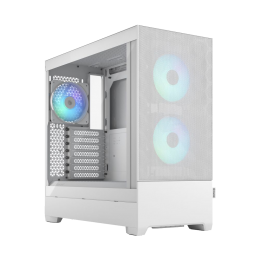 Корпус ПК без блока питания/ Case Fractal Design Pop Air RGB TG Clear Tint, Midi-Tower, 3x120mm RGB, 2xUSB-A 3.2 ATX, mATX, mITX White