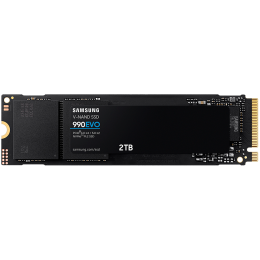 Твердотельные накопители/ Samsung SSD 990 EVO, 2000GB, M.2(22x80mm), NVMe 2.0, PCIe 4.0 x4, V-NAND TLC, R/W 5000/4200MB/s, IOPs 700 000/800 000, TBW 1200, DWPD 0.33 (12 мес.)