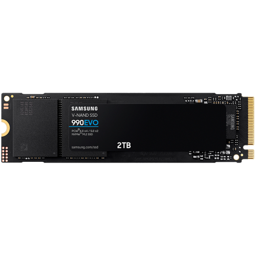 Купить Samsung SSD 990 EVO 2000GB - Высокоскоростной NVMe 2.0, PCIe 4.0, 5000/4200MB/s, Идеальный для Игровых ПК и Рабочих Станций