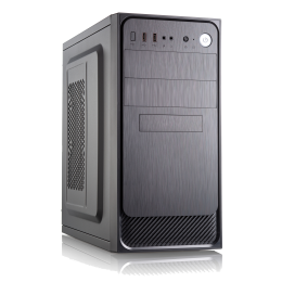 Корпус с блоком питания 450Вт./ Case Forza mATX, 450W, 2xUSB3.0, Black, w/o FAN, 12 cm fan PSU, power cord