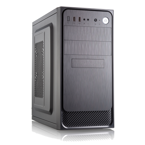 Корпус с блоком питания 450Вт./ Case Forza mATX, 450W, 2xUSB3.0, Black, w/o FAN, 12 cm fan PSU, power cord Foxline