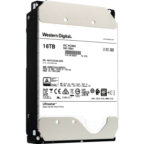 Жесткий диск/ HDD WD SAS Server 16Tb Ultrastar DC HC550 7200 12Gb/s 512MB 1 year warranty