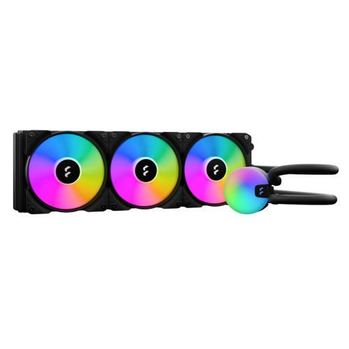 Система жидкостного охлаждения для ПК/ Water Cooling System Fractal Design Lumen S36 V2 RGB (200W, 360mm, Black, ARGB/ Fans: 3x120mm, 56CFM, 33.2dBA, 2000RPM/ Pump height 67mm, 22dBA, 4000RPM, Rad thickness 27mm/ S: 1851, 1700, 1200, 115X, 2011, 2066, AM5