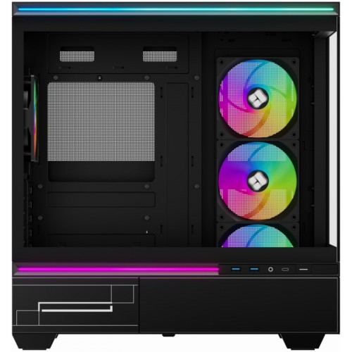 Корпус без блока питания/ Case Thermalright M10 FAN4-C, Mini-Tower, TG, 4x120mm ARGB, 2xUSB-A 3.0, 1xUSB Type-C, mATX, mITX Black