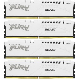 Память оперативная/ Kingston 64GB 6000MT/s DDR5 CL40 DIMM (Kit of 4) FURY Beast White XMP