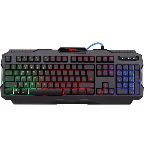 Defender Проводная игровая клавиатура Legion GK-010DL RU,RGB подсветка,19 Anti-Ghost Defender