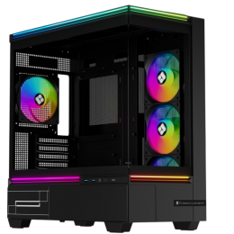 Корпус без блока питания/ Case Thermalright M10 FAN4-C, Mini-Tower, TG, 4x120mm ARGB, 2xUSB-A 3.0, 1xUSB Type-C, mATX, mITX Black