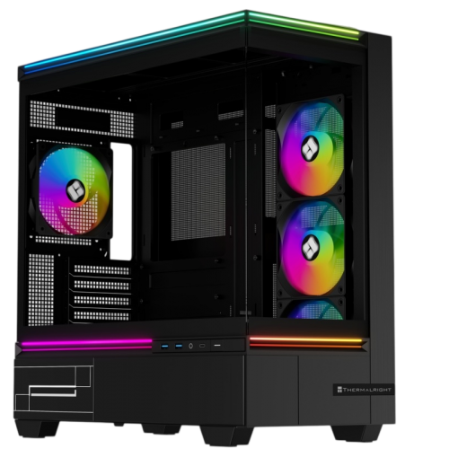 Корпус без блока питания/ Case Thermalright M10 FAN4-C, Mini-Tower, TG, 4x120mm ARGB, 2xUSB-A 3.0, 1xUSB Type-C, mATX, mITX Black