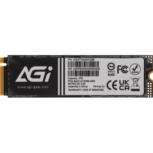 Твердотельный накопитель AGi 4TB PCIe 3.0 x4 M.2 2280 - Высокая производительность для ваших задач