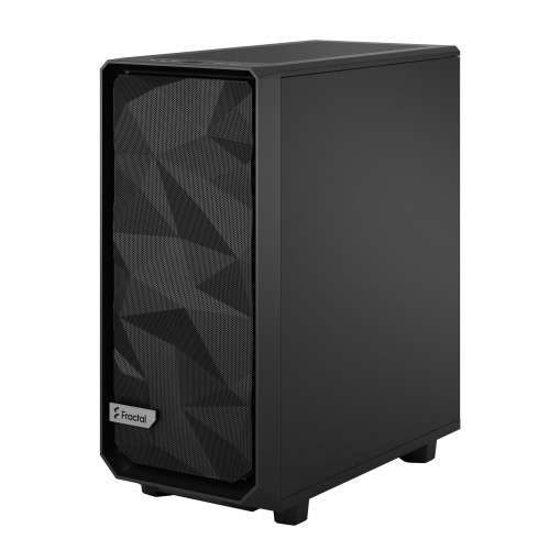 Корпус ПК без блока питания/ Case Fractal Design Meshify 2 Compact TG Dark Tint, Midi-Tower, 2x140mm + 1x120mm, 2xUSB-A 3.2 + 1xUSB 3.2 Type-C ATX, mATX, mITX Black Fractal Design