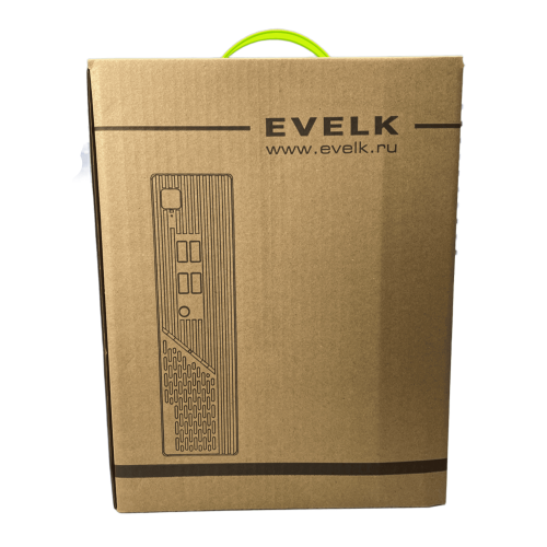 Корпус EVELK с блоком питания 120Вт/ Case Foxline EV-109-AD120 mITX, w/ ext.PSU 120W, DC-converter, w/2хUSB2.0+2хUSB3.0, 1x40mmFan, black, VESA, w/pwr cord, logo EVELK Foxline