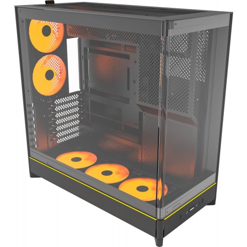 Корпус Montech HS02 PRO черный ATX с 4 вентиляторами 140mm и 2xUSB3.0 - идеальное решение для вашего ПК