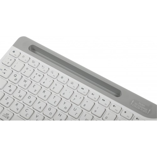 Клавиатура A4Tech FK25 белый/серый USB slim – идеальный выбор для комфортной работы и игр с кабелем 1.5м