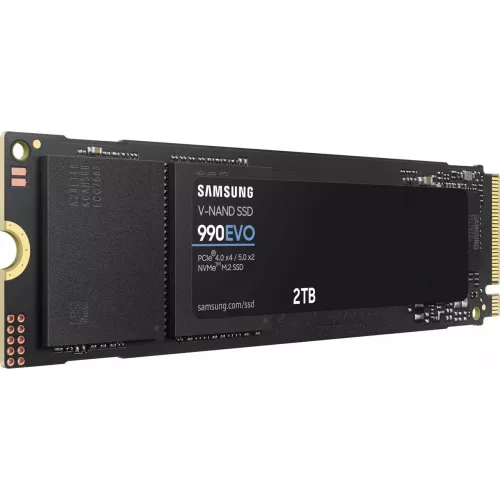 Купить Samsung SSD 990 EVO 2000GB - Высокоскоростной NVMe 2.0, PCIe 4.0, 5000/4200MB/s, Идеальный для Игровых ПК и Рабочих Станций