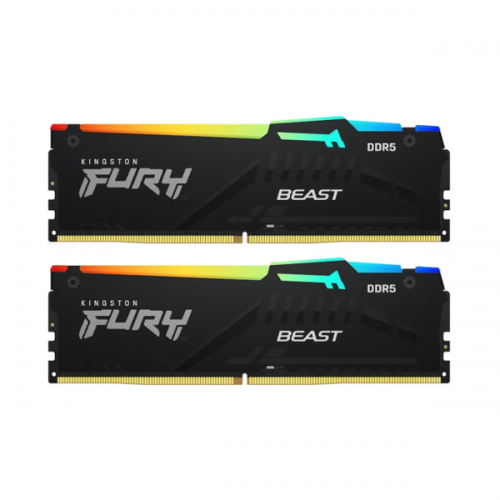 Купить оперативную память Kingston 16GB DDR5 6000MT/s CL30 DIMM (2 шт) FURY Beast RGB EXPO – максимальная производительность для игр и работы