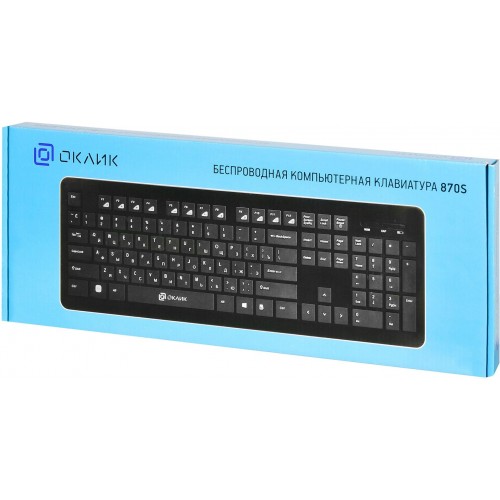 Клавиатура Оклик 870S черная USB беспроводная slim Multimedia – идеальный выбор для комфортной работы и развлечений