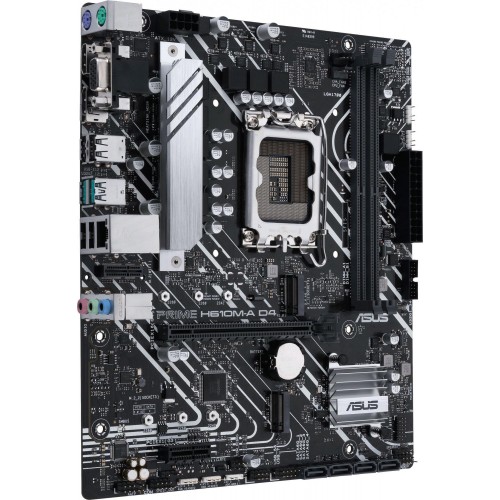 Купить материнскую плату Asus PRIME H610M-A D4-CSM для Intel Soc-1700: mATX, 2xDDR4, HDMI, DP, 7.1 звук