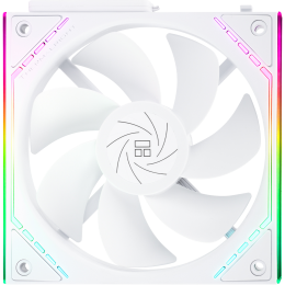 Кулер для корпуса/ Case Cooler Thermalright TL-M12QRW Reverse (124x120x25mm, 4-pin PWM, ARGB, 47.6CFM, 23.2dBA, 1500RPM, White)