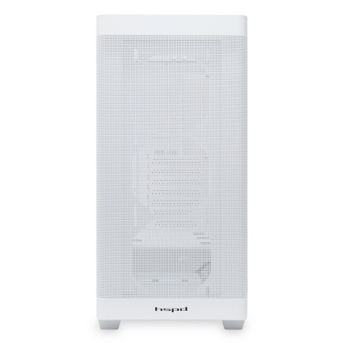 Корпус без блока питания/ Case HSPD M740, Mesh Mid Tower, White, TG, 0.6 SPCC, no fans, E-ATX, ATX, mATX, mITX, 170/400/200mm, 4x2.5", 2x3.5", 7xPCI, 1xUSB-A 3.0, 1xUSB-C 3.0, 460x218x450mm HSPD