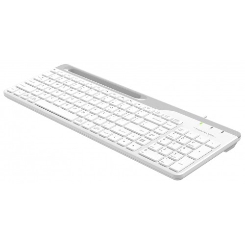 Клавиатура A4Tech FK25 белый/серый USB slim – идеальный выбор для комфортной работы и игр с кабелем 1.5м