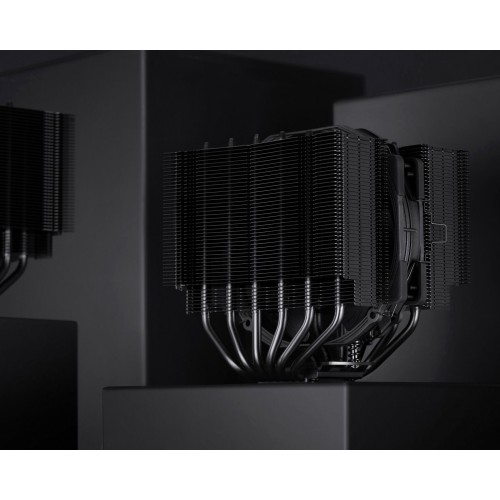 Кулер для процессора/ CPU Cooler Noctua NH-D15S chromax.black (167W, 4-pin PWM, 160mm, Al/Cu, 6x6mm, 1x150x140x25mm, 82.5CFM, 24.6dBA, 1500RPM, S: 1851/1700/1200/115X, AM5/AM4, Black)