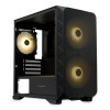 Корпус без блока питания/ Case HSPD M321, Mesh Mini-tower, Black, slide TG, 0.45 SPCC, 2x140mm ARGB (M11-140)+1x120mm ARGB (M11-120) mATX, mITX 160/340/184mm 2x2.5", 2x3.5", 4xPCI 2xUSB-A 3.0, 1xUSB-A 1.0 390x200x385mm HSPD