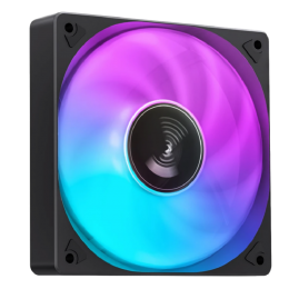 Кулер для корпуса/ Case Cooler JONSBO SL-120C (120x120x25mm, 4-pin PWM, FRGB, 59.48CFM, 32.0dBA, 1500RPM, Black)