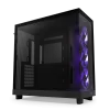 Корпус без блока питания/ Case NZXT H6 Flow RGB (2023), Midi-Tower, TG, 3x120mm RGB, 2xUSB-A 3.2 + 1xUSB-C 3.2, ATX, mATX, mITX Black NZXT